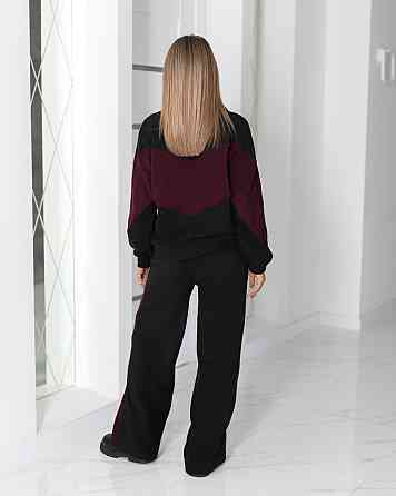 Спортивний флісовий костюм "Connect" | Норма та батал Чорний + максала, 42-44 Київ