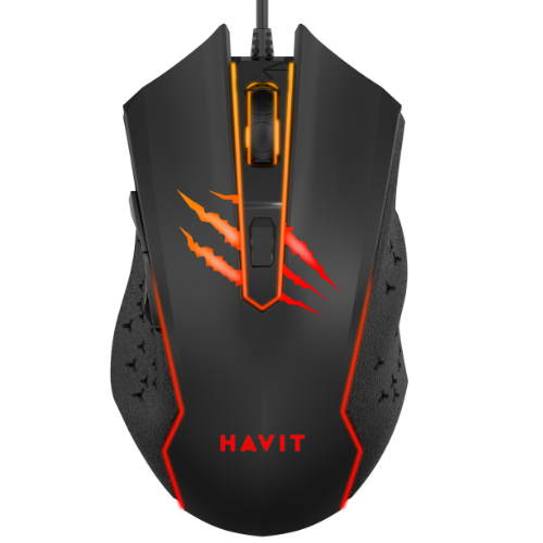 Мишка дротова з підсвічуванням Havit HV-MS1027 чорний Житомир - фото 1