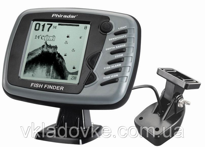Стационарный Эхолот-Сонар  Phiradar Fd69 Мощный Однолучевой (200 Кгц) Эхолот, С Глубиной Сканировани Днепр - изображение 1