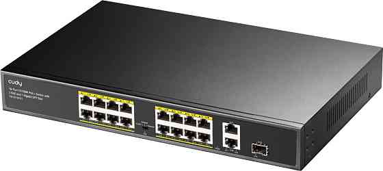 Комутатор Cudy FS1018PS1, 16 порт 10/100M PoE+ Switch with 2 Gigabit Uplink and 1 SFP Port  200W Вінниця