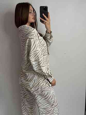 Костюм жіночий літній льон Бежевий Тварини принти M-L Харків