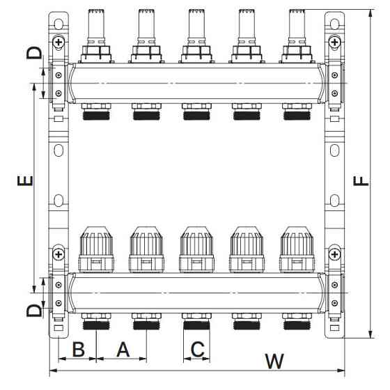 Колекторний блок з расxодомерамі Europroduct EP.S1110-05 1 "x5   ( EP4981 ) 32750 Харків