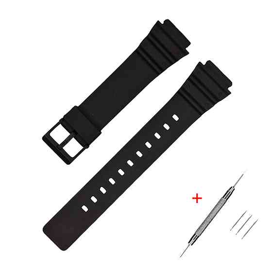 Ремінець для Casio MRW-200H 18 mm All Black SBR Київ