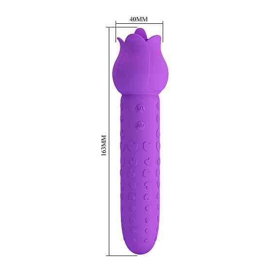 Вибратор PRETTY LOVE All Rounder Dual-Action, силикон, фиолетовый, двойная стимуляция Sex Aura Киев