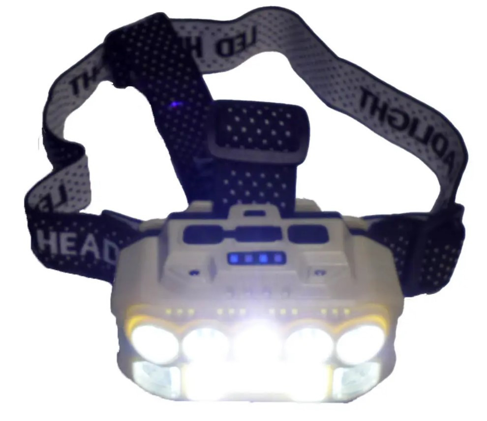 Ліхтар налобний BL HX-817 із сенсором 9070, чорно-білий Вінниця - фото 2