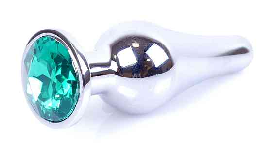 Анальна пробка Boss Series - Jewellery Silver BUTT PLUG Green, BS6400078 Sex Aura Київ