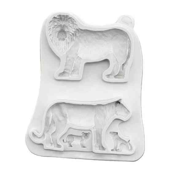 Молд силиконовый Лев 125 на 153 мм серый Киев