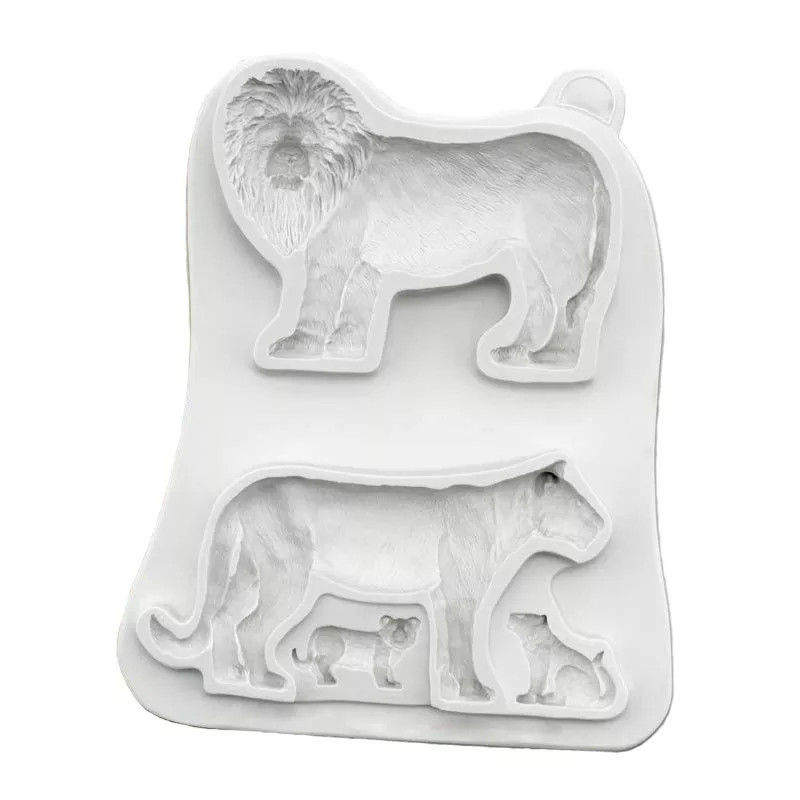 Молд силиконовый Лев 125 на 153 мм серый Киев - изображение 3