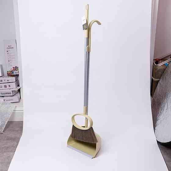 Набір віник і совок на довгій ручці для підлоги 25×25×95 (см) Зелений HP-45-1GR Коломия