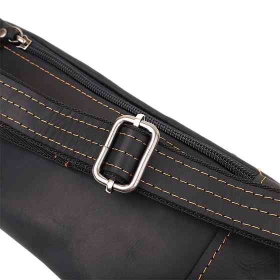 Стильная сумка-бананка для мужчин из натуральной винтажной кожи Shvigel 23120 Черный Киев