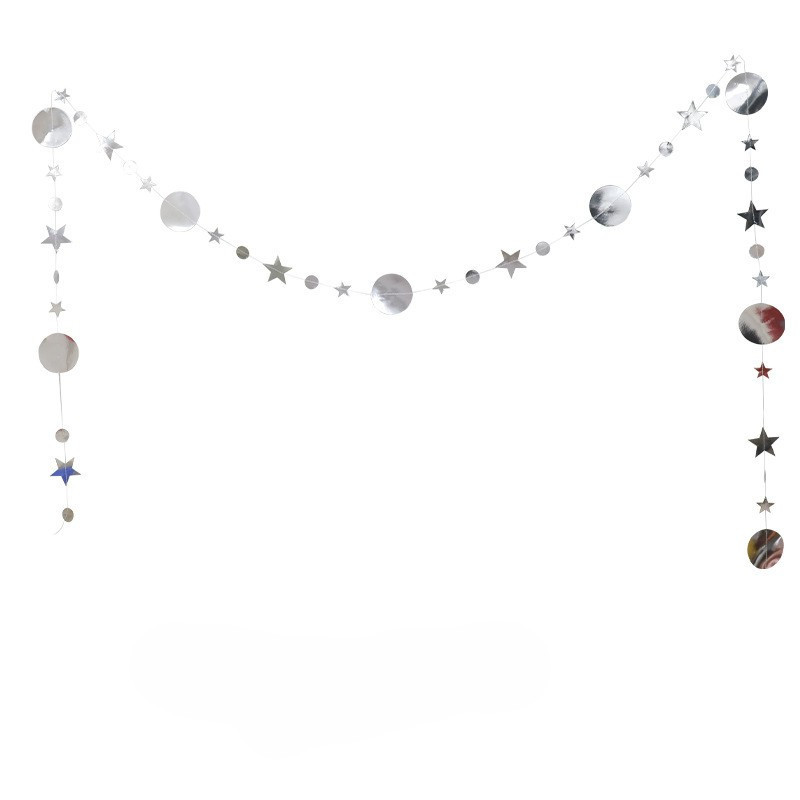 Гірлянда Зірочки та кружки на нитці 4 м сріблястий Київ - фото 3