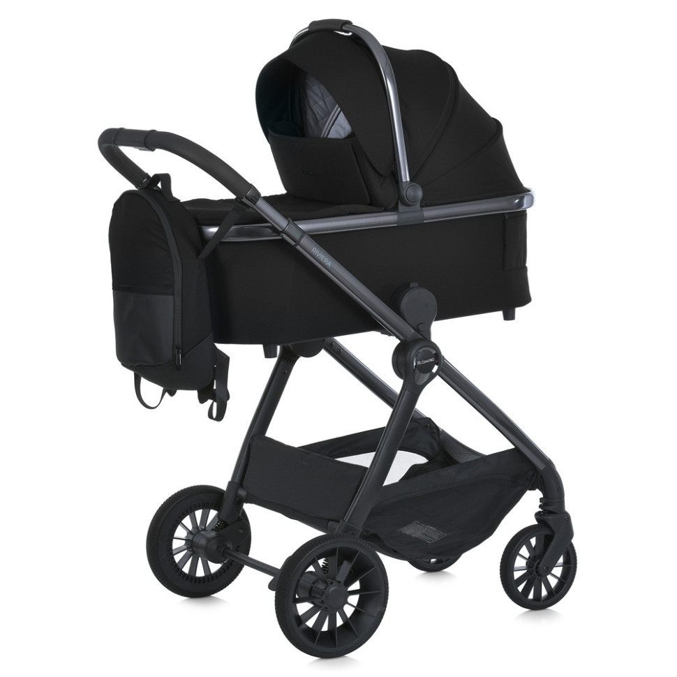 Дитяча універсальна коляска 2 в 1 RIVIERA ME 1183 Jet Black Вінниця - фото 1