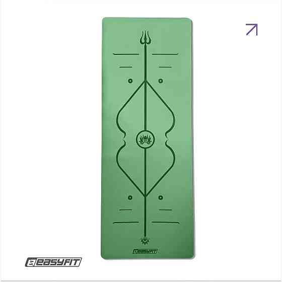 Килимок для йоги професійний EasyFit Pro каучук 5 мм Зелений Коломыя