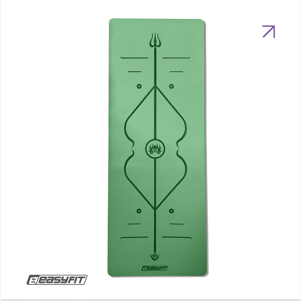 Килимок для йоги професійний EasyFit Pro каучук 5 мм Зелений Коломыя - изображение 1