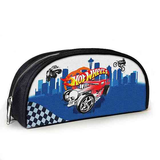 Пенал шкільний з принтом Hot Wheels 23х10х8 см дитячий для хлопчика (3964) Київ