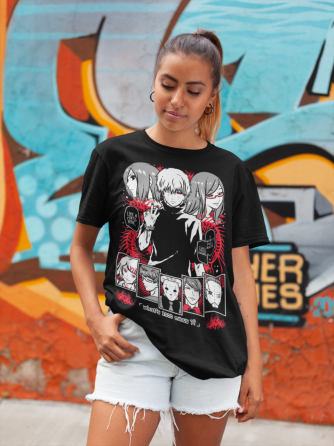 Футболка аниме Токийский гуль оверсайз (S/M/L) Черний AnimeJ0657 Днепр