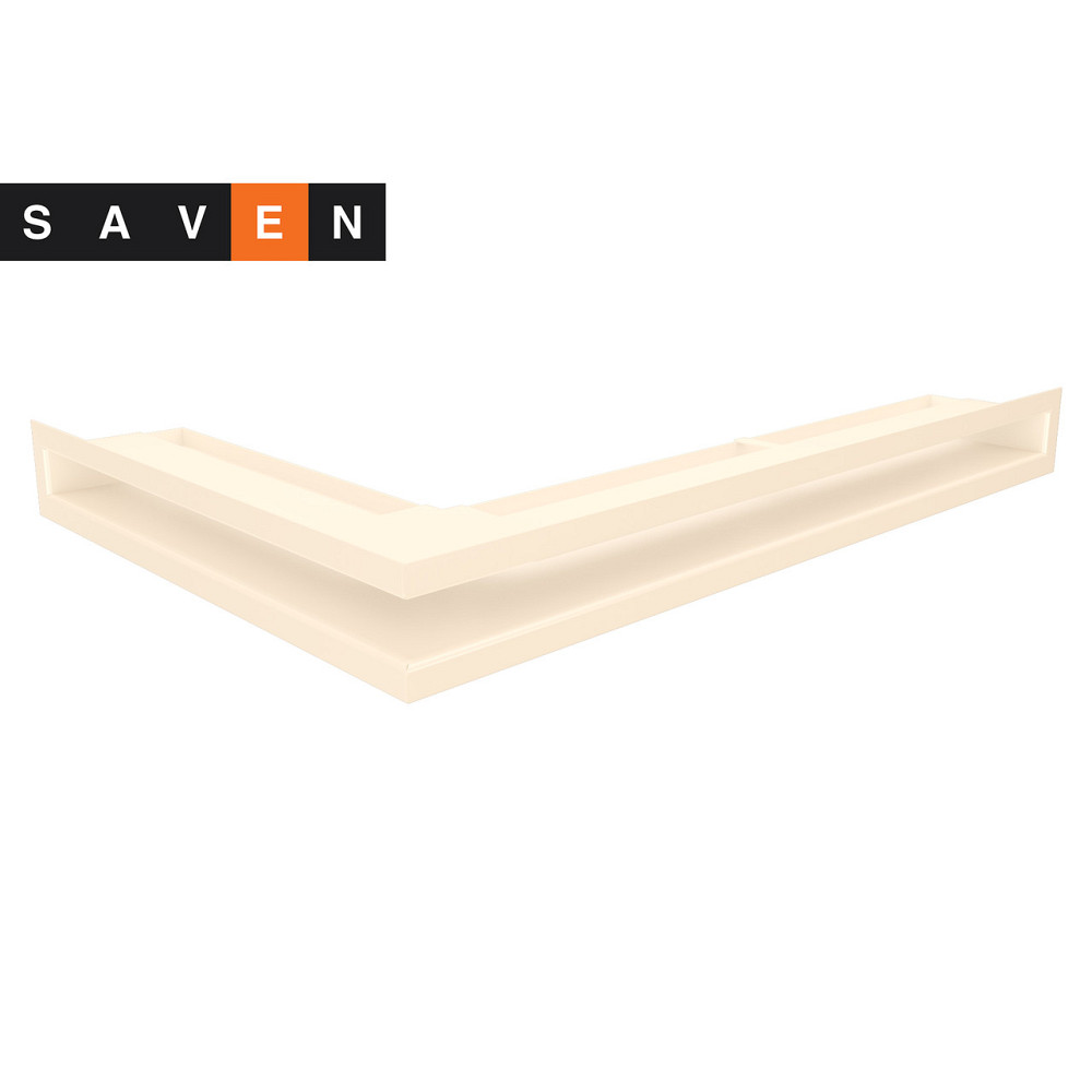 Вентиляционная решетка для камина угловая правая SAVEN Loft Angle 60х600х400 кремовая Львов - изображение 1