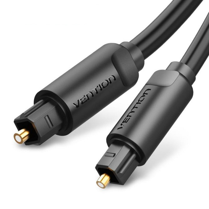Кабель мультимедійний аудіо оптичний Vention BAEBJ Toslink S/PDIF (Чорний, 5м) Миколаїв - фото 1