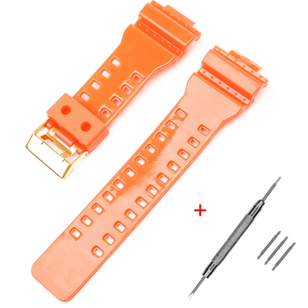 Ремінець для Casio G-Shock GA-100/110/120 Orange-Glossy GD SBR Київ - фото 1