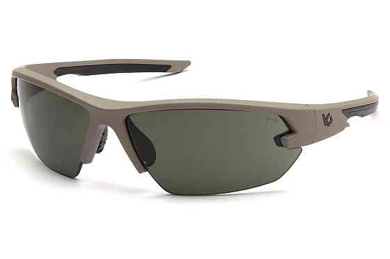 Окуляри захисні Venture Gear Tactical Semtex 2.0 Tan (forest gray) Anti-Fog, чорно-зелені в пісочній оправі Запоріжжя