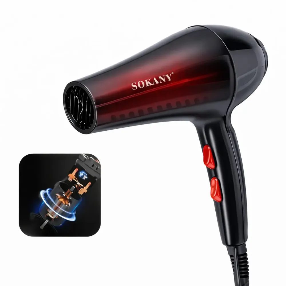 Фен для укладки волос Sokany SK-2200 с концентратором Коломия - фото 2