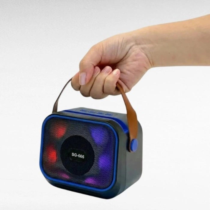 Портативна бездротова Bluetooth колонка TS-5578 з підставкою для телефону та RGB  USB, ремінець Одеса - фото 8