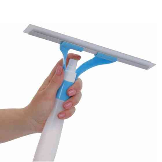 Щетка для мытья окон с пульверизатором Economix Cleaning (водозгон, стяжка) Киев