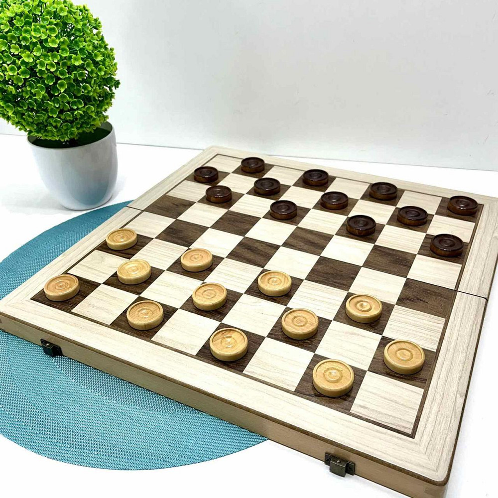 Шахи дерев'яний набір 2 в 1 шашки та шахи 37см (FG240502021L) Чернігів - фото 8