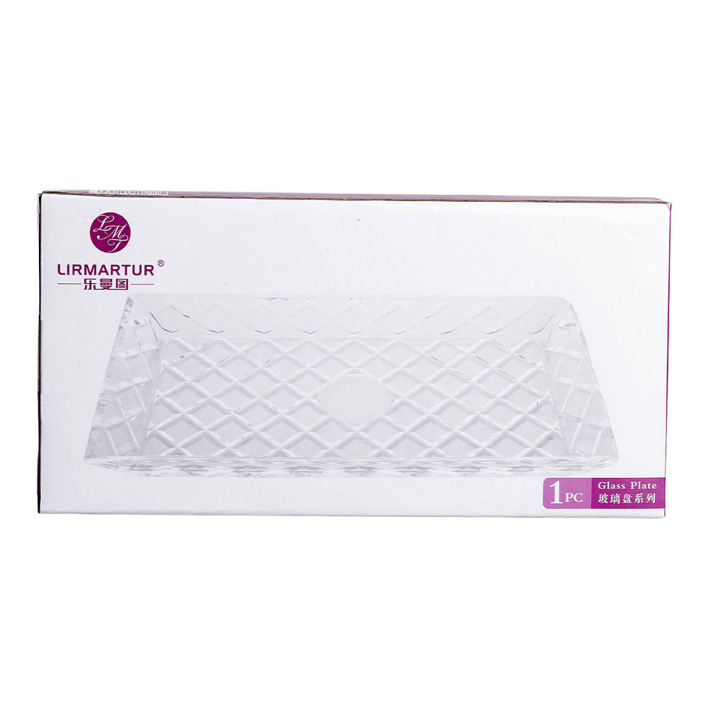 Блюдо для закусок скляне 27,5*13,5*2,5 см квадратне HP-YH-55 Коломия - фото 4