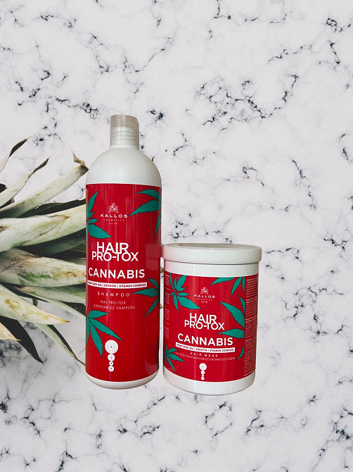 Шампунь + маска для волосся Kallos Cosmetics Hair Pro-Tox Cannabis Shampoo з кератином 1000 мл Виноградів - фото 2