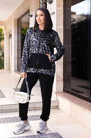 Леопардоий спортивний костюм демісезонний "Kaspi" | Батал | Розпродаж моделі 50-52 Київ