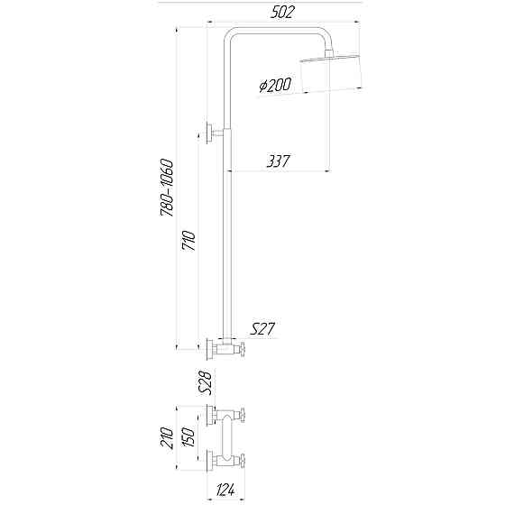 Душевая система Globus Lux DUKAT SD4-SH-05 (000022970) Киев