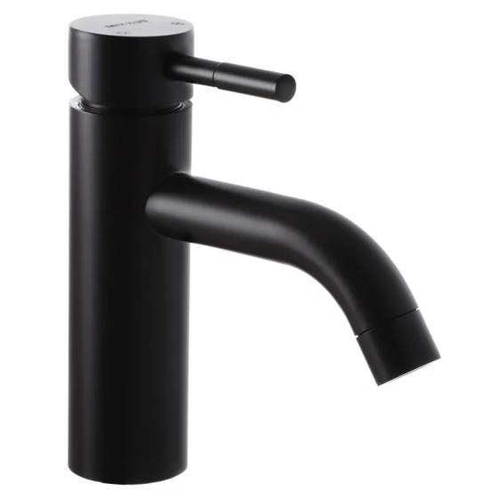 Черный смеситель для умывальника Mixxus SUS-001-B из нержавеющей стали (MI2803) Харьков