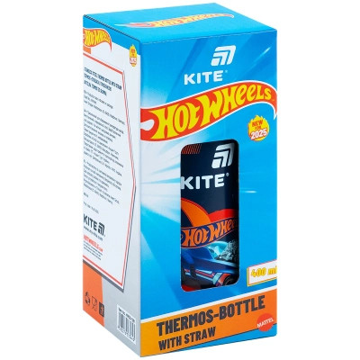 Поильник-непроливайка Kite Hot Wheels термос з трубочкою 400 мл (HW25-1261) Вінниця - фото 4