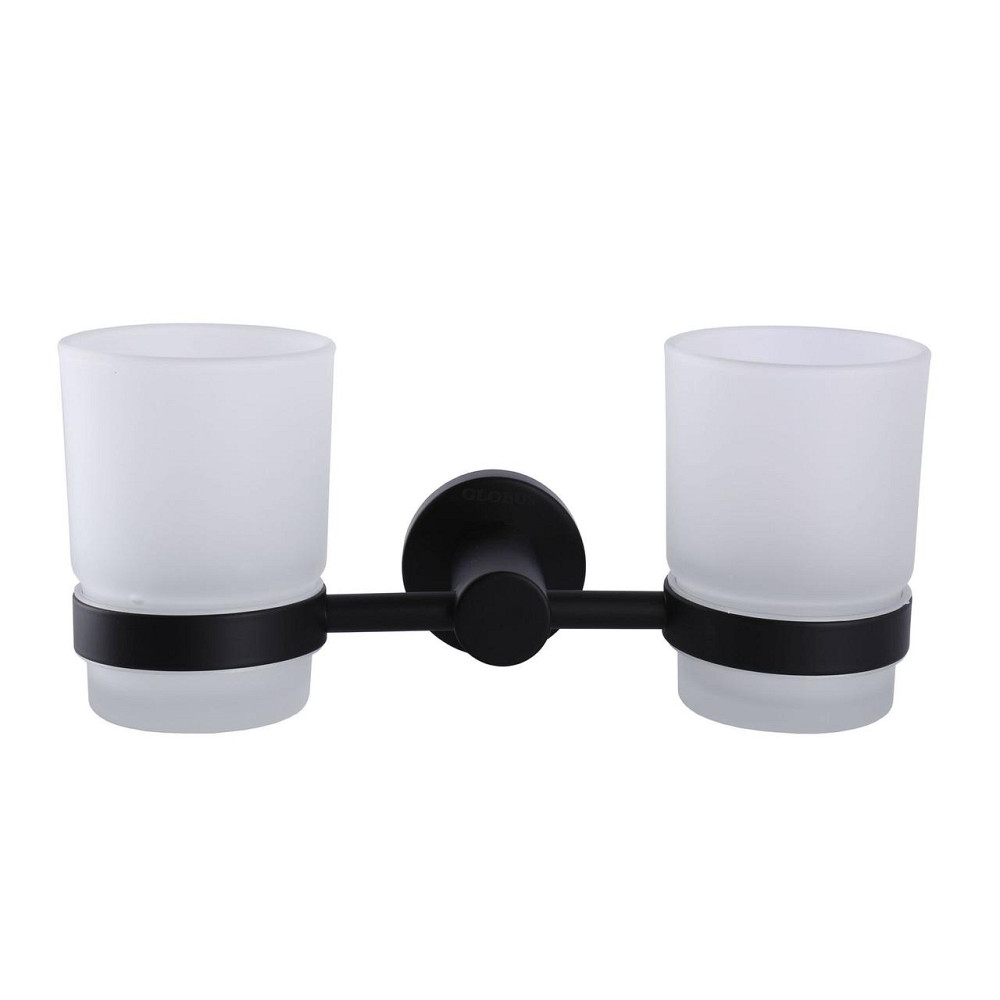 Стакан подвійний Globus Lux BS8428 чорний матовий SUS304 (000022213) Київ - фото 2