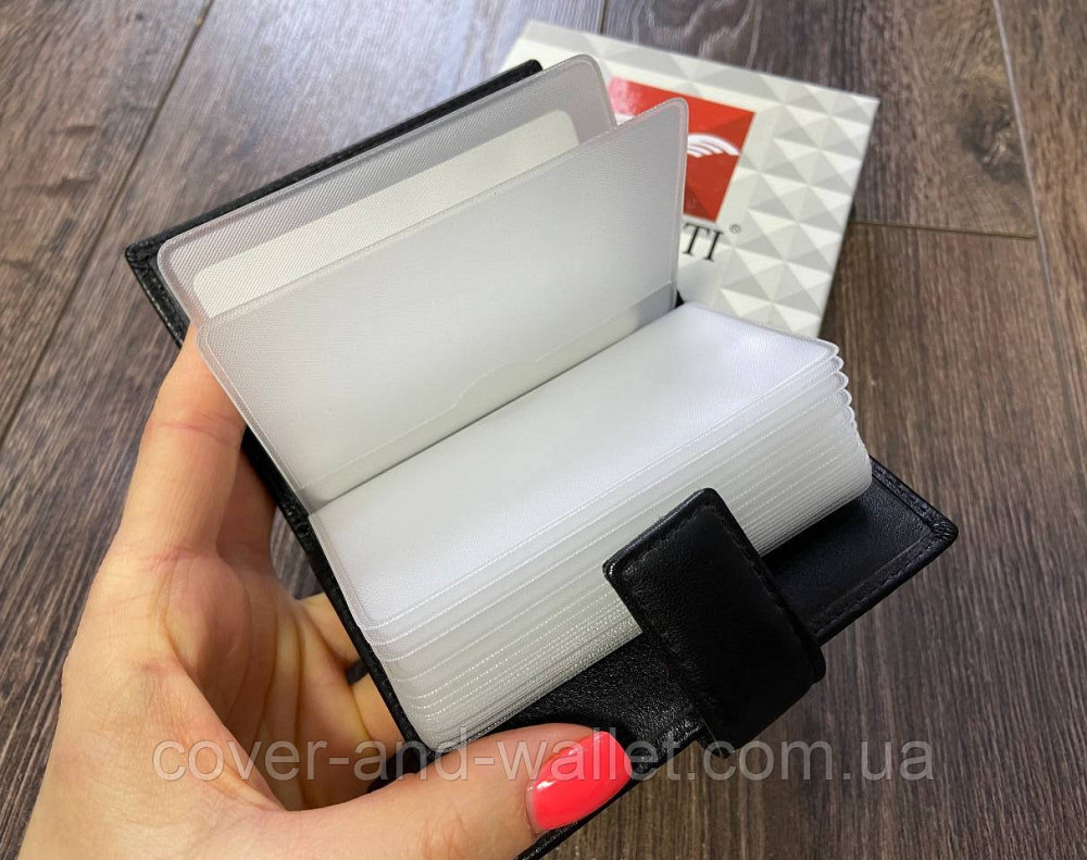 Компактна шкіряна жіноча візитниця з бантом Prensiti Київ - фото 4