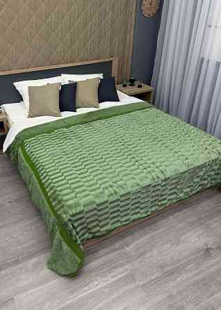 Плед-покривало смужка 220х250 см (+-5см) Салатовий (87-103) Київ