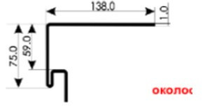 Околооконная планка под сайдинг Ю-Пласт . Коричневый Днепр - изображение 3