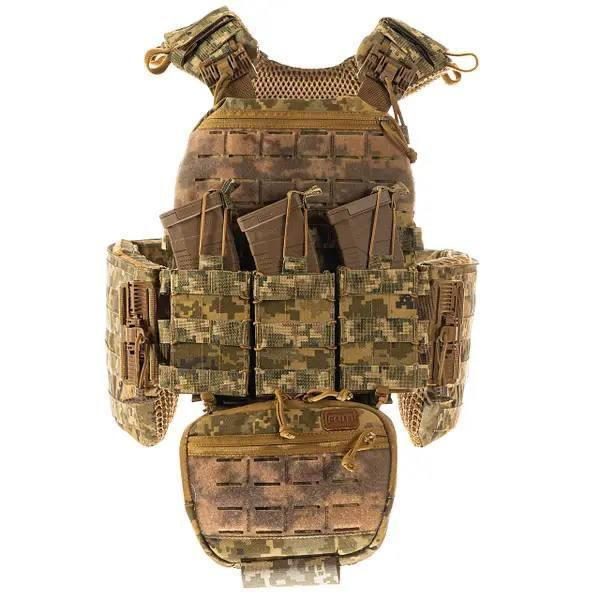 Тактична плитоноска М7 Pro зі швидким скиданням + 3 підсумки + напашник (без плит) Піксель Вінниця - фото 1