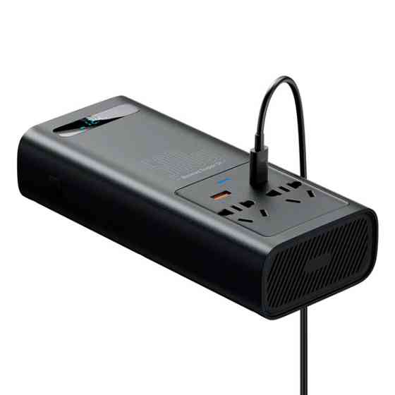 Автомобільний інвертор Baseus In-Car Inverter 500W 220V CN EU CGNB000101 (Чорний) Миколаїв