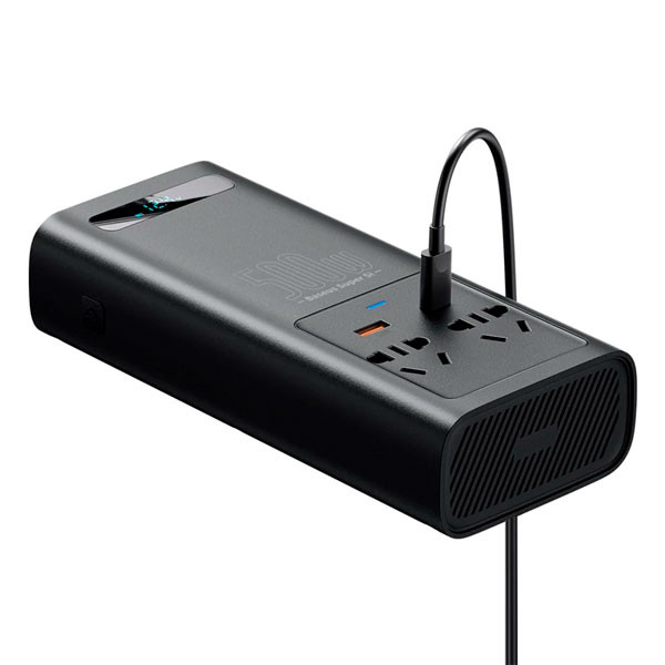 Автомобільний інвертор Baseus In-Car Inverter 500W 220V CN EU CGNB000101 (Чорний) Миколаїв - фото 5