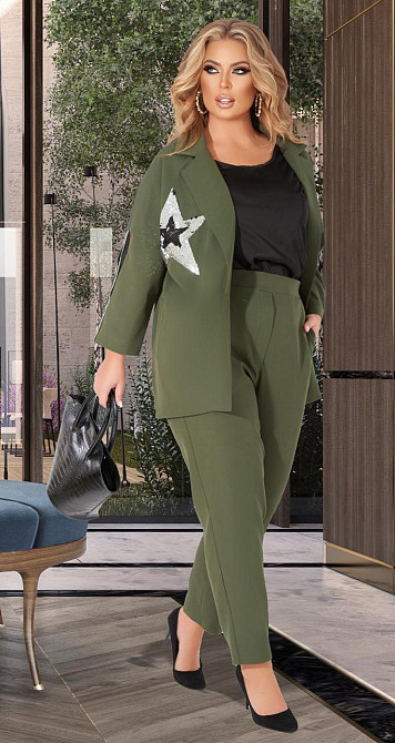 Стильний брючний костюм великого розміру (48) Київ - фото 3