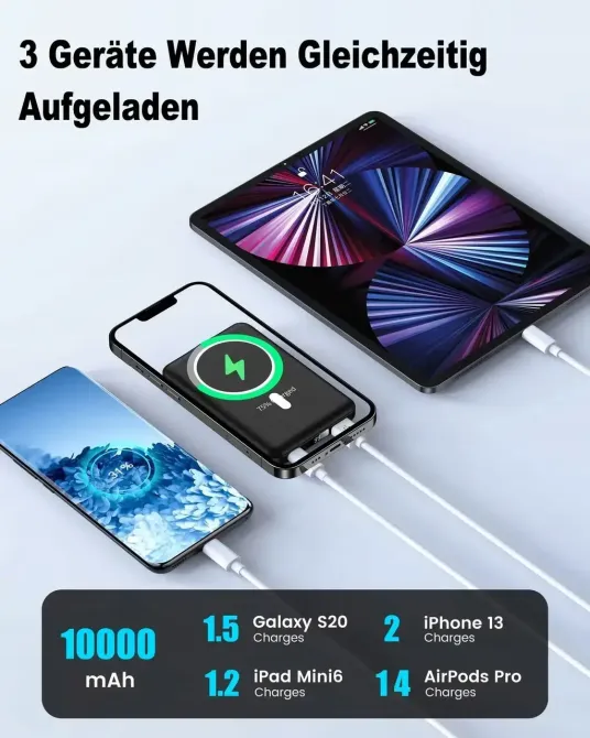 Магнітний павербанк YAGOPAL KT-D007 10000 mAh (MagSafe) Луцк - изображение 2