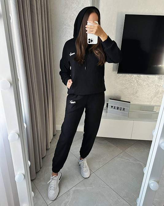 Жіночий теплий костюм двійка в спортивному стилі з флісу Одеса - фото 2