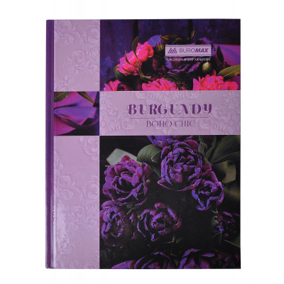 Канцелярская книга Buromax Boho Chic A4 в клетку 96 листов Фиолетовая (BM.2400-207) Винница - изображение 1