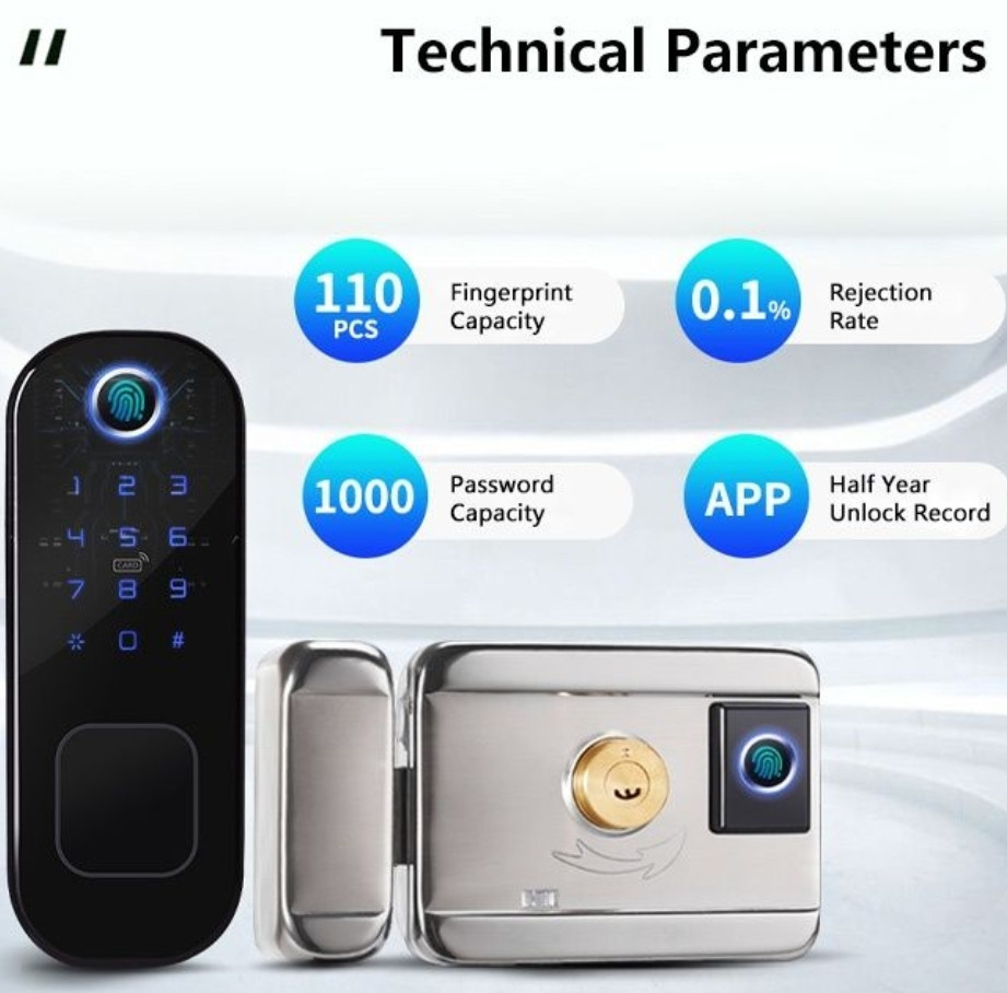 Акція_Замок з Wifi на забор Tuya калітку двері з кодом паролем отпечатком Харків - фото 3