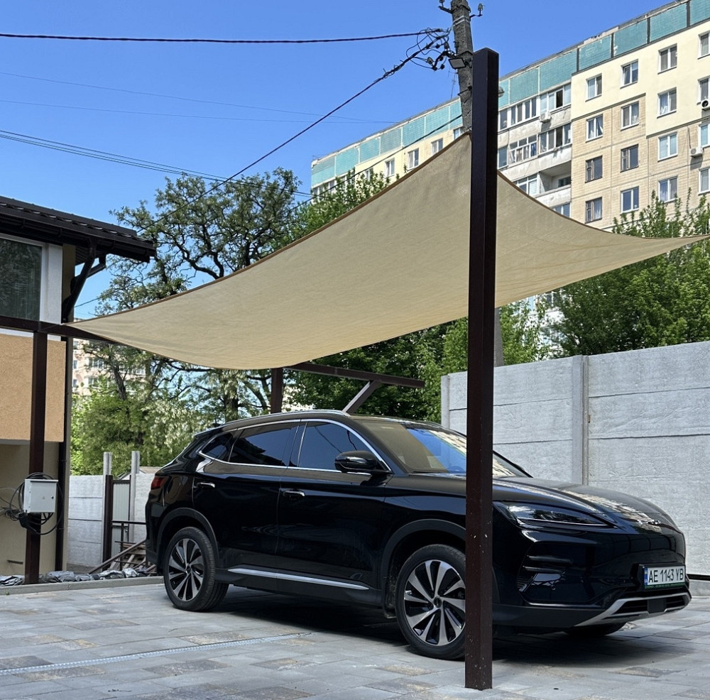 Тент навіс затіняючий прямокутний 2х3м Сітка (Бежевий) Вінниця - фото 3