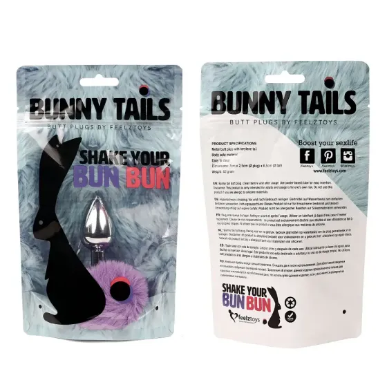 Анальна пробка FeelzToys - Bunny Tails Butt Plug Purple Львів