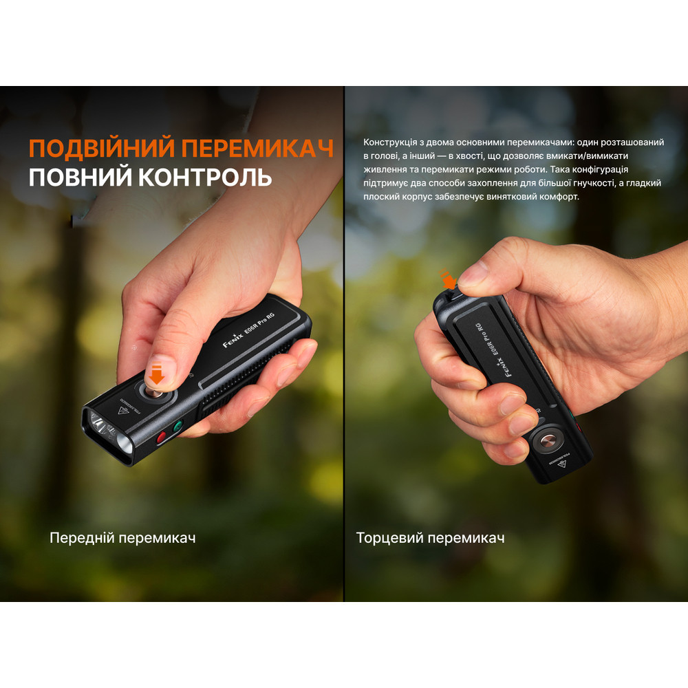 Ліхтар Fenix E06R PRO RG, помаранчевий Вінниця - фото 10