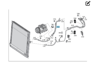 Mercedes-Benz  A1668307000 Трубка кондиціонера на компресор ML/GLE W166 GLE Coupe C292 GL/GLS X166 Одесса